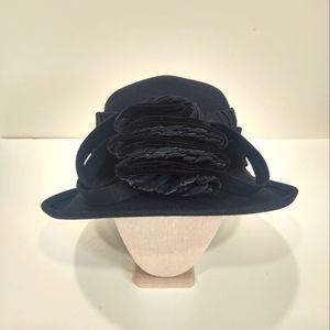 Vintage Black Wool Hat